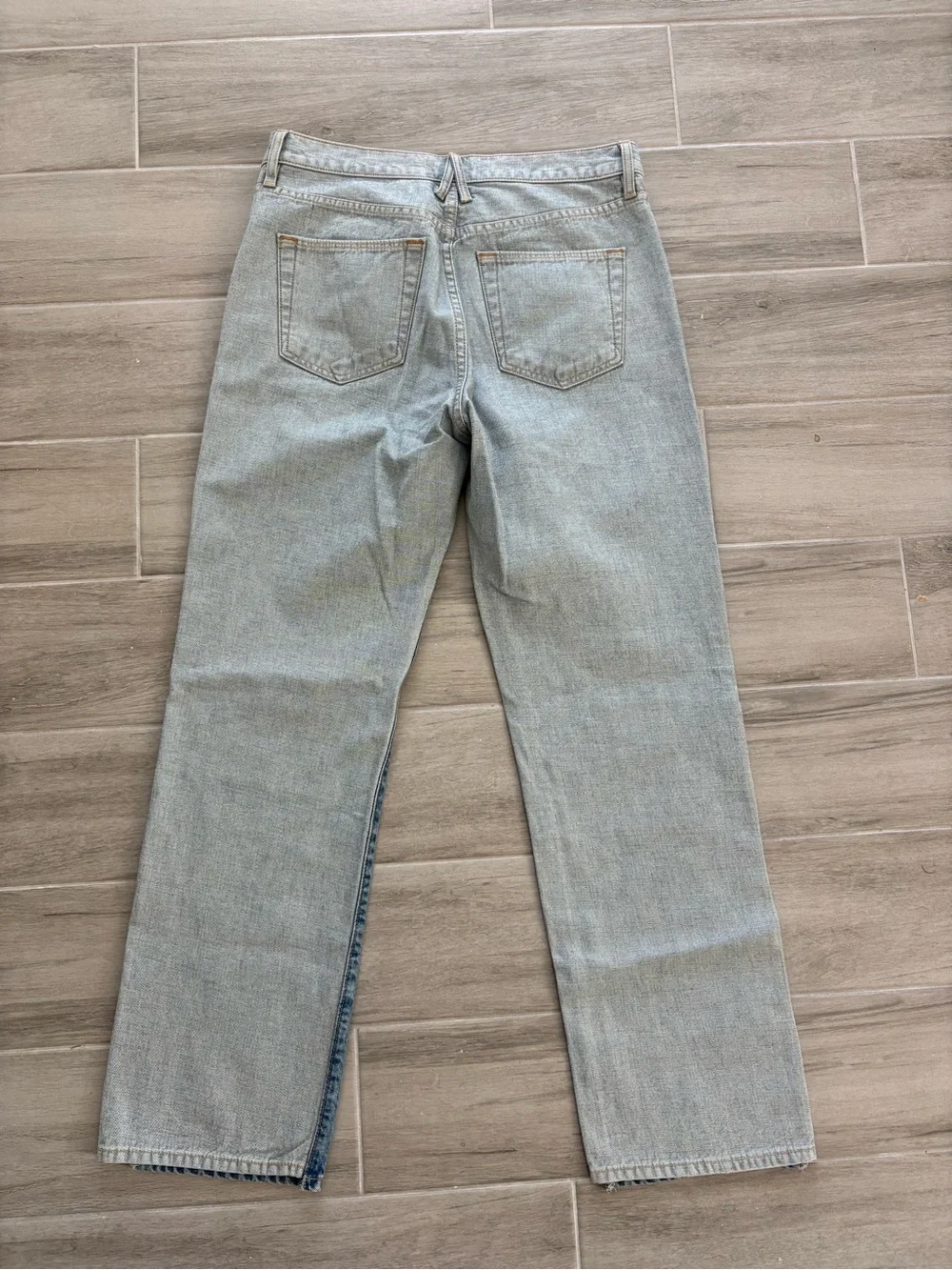 SLVRLAKE Re-Work London Paneled High-Rise Straight Leg Jeans
